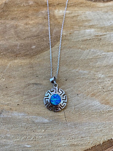 Opal Sterling Silver Necklace