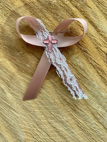 Rose Gold Lace Bow Martyiko/Witness Pin