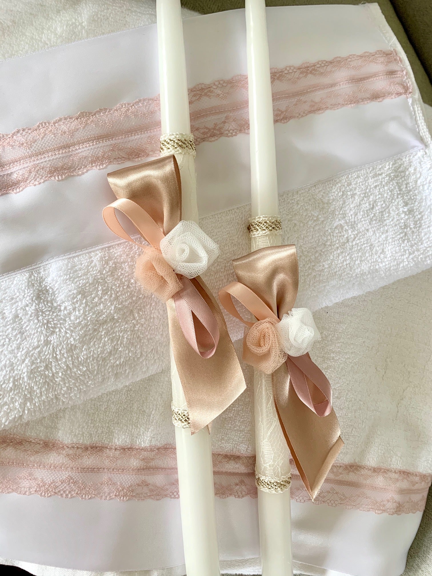 Rose Gold Floral 2 small candles