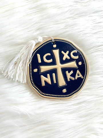 IC XC NI KA Navy and Gold - White
