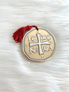 IC XC NI KA Gold and Silver Gouri - Red