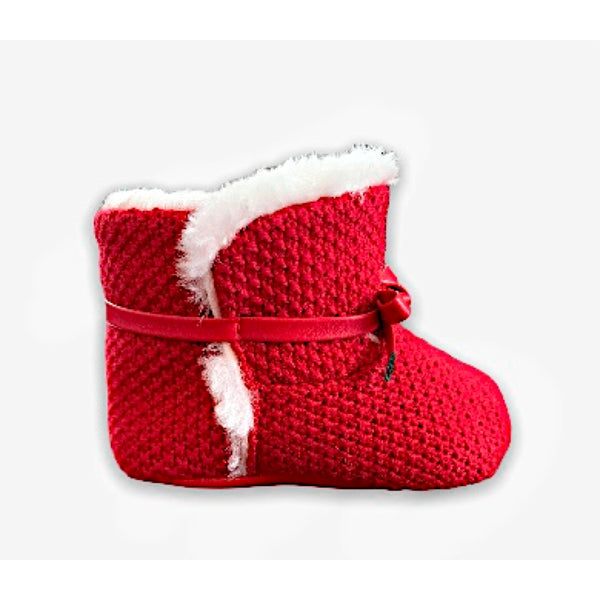 Red Knit Booties