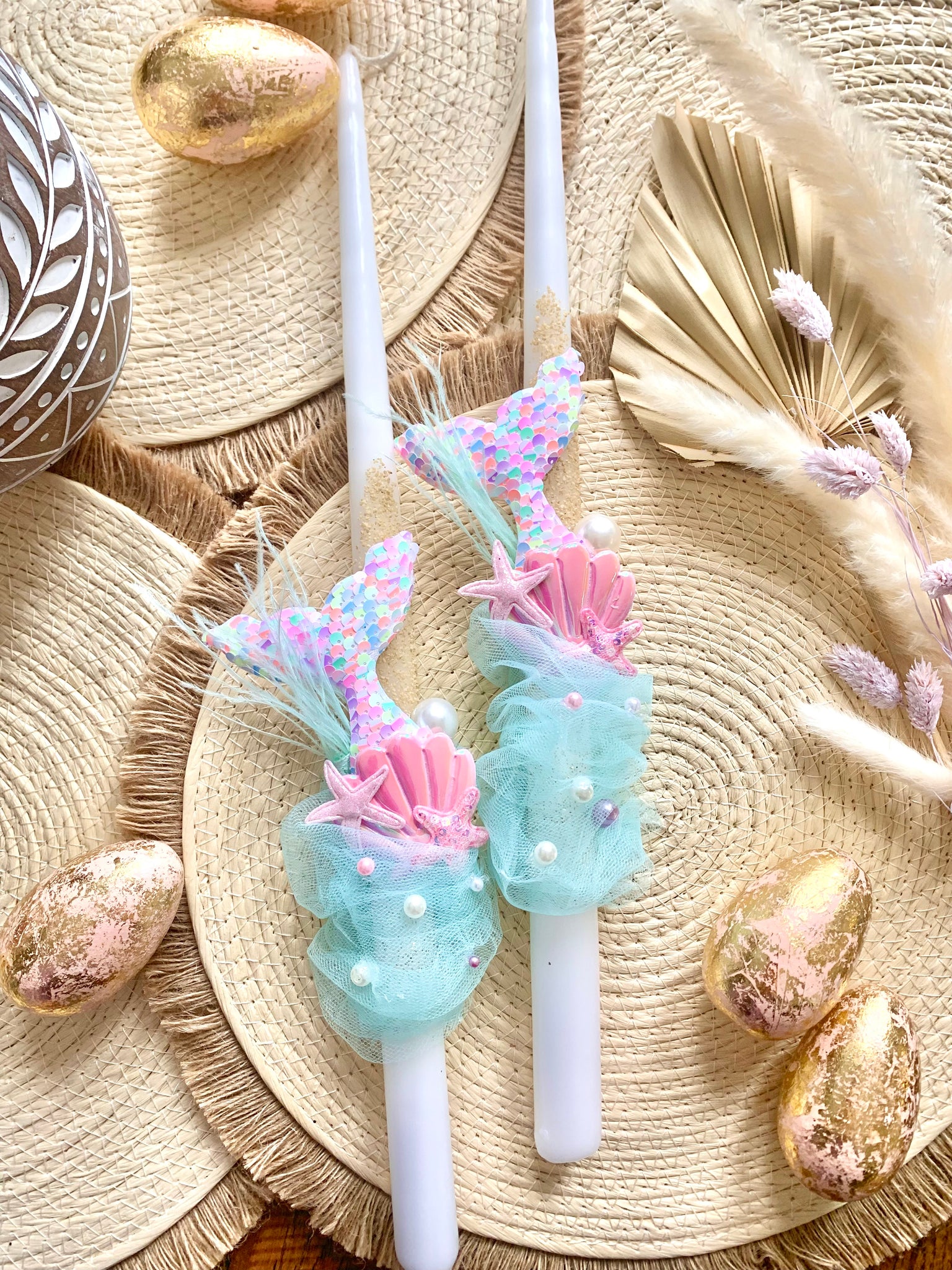 Mermaid Tail Easter Candle