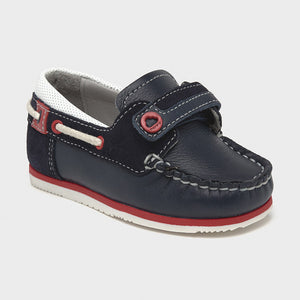 Leather Navy Loafers