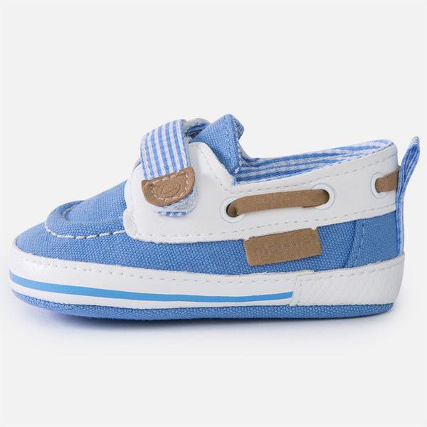 Mayoral Baby Blue Checkered Soft Sole Shoe