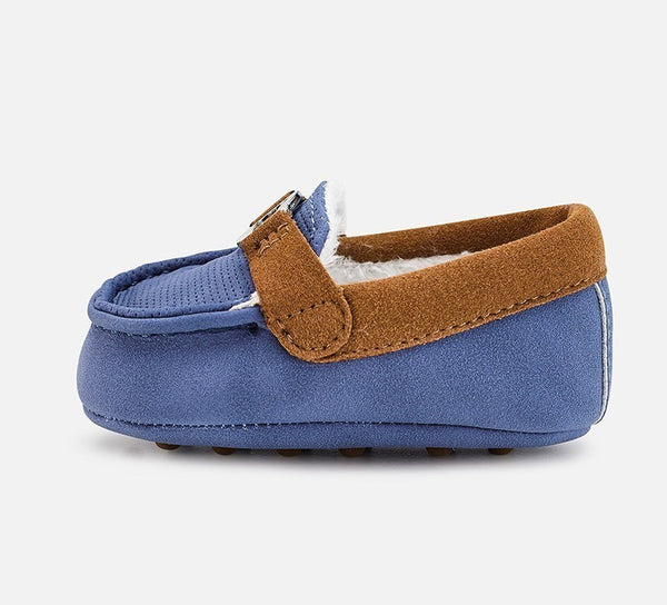 Mayoral Blue and Tan Mocassins
