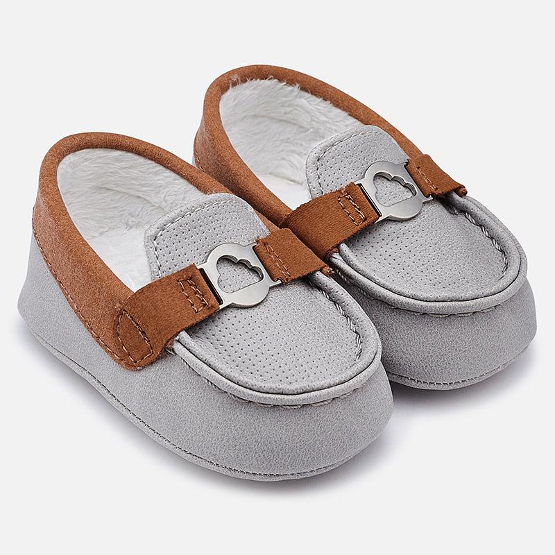 Mayoral Grey and Brown Moccasins