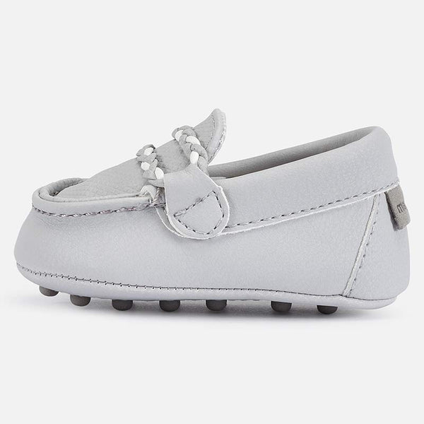 Mayoral Grey and White Moccasins
