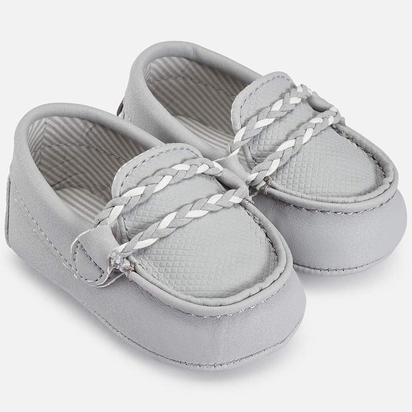 Mayoral Grey and White Moccasins