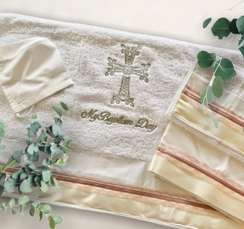 Ivory and Rose Gold Embroidered Ladopano Set