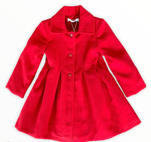 Cherry Red Winter Dress Coat