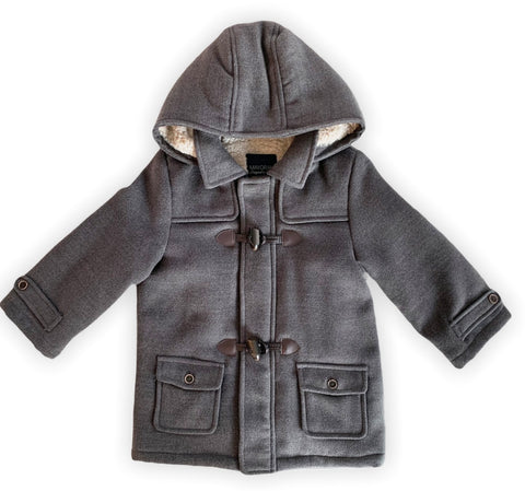 Grey Faux Fur Winter Coat