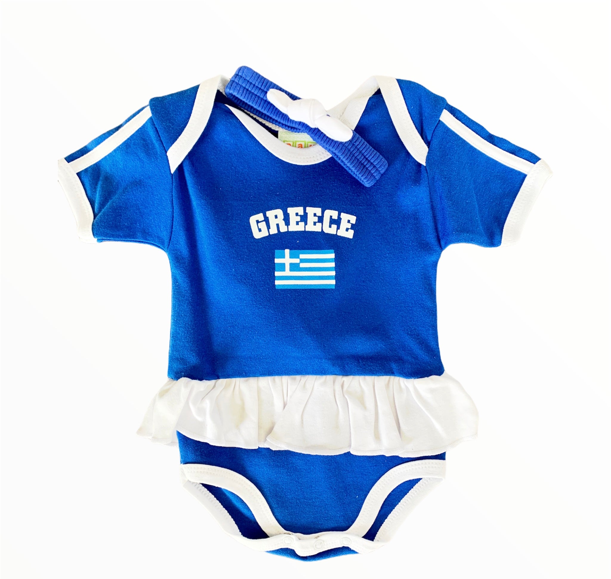 Greece Flag Girl Onesie