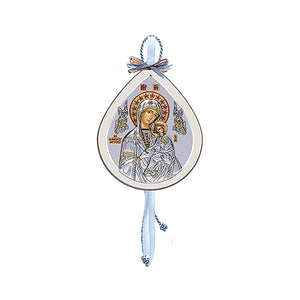 Blue Virgin Mary Gouri Icon 8 x 6cm