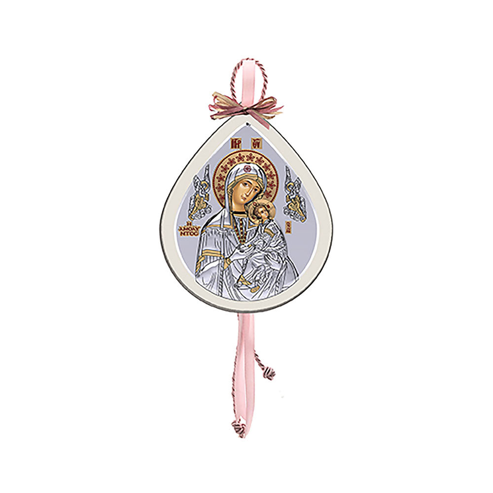 Pink Virgin Mary Gouri Icon 8 x 6cm