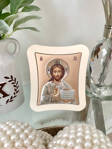 Rose Gold Christ Icon 18.6x15.8
