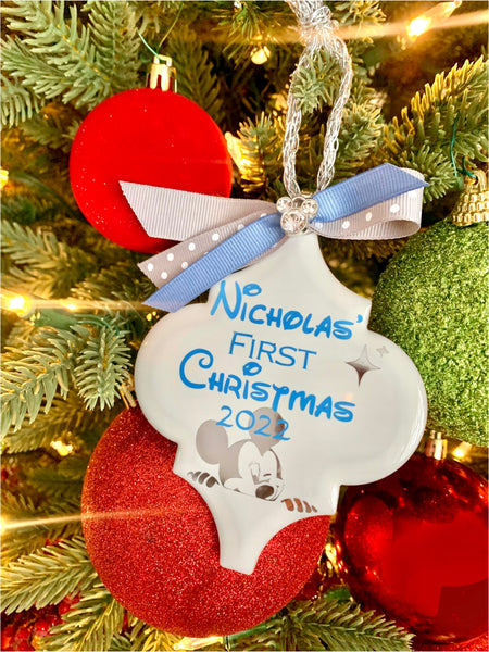Personalized Mickey Disney Christmas Ornament