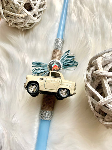 Retro Car Easter Candle