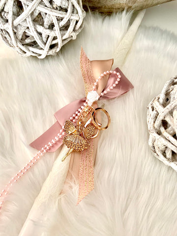 Rose Gold Diamond Ballerina Easter Candle