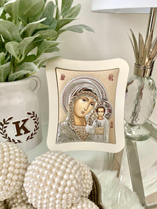Gold Virgin Mary Icon 25 x 21 cm