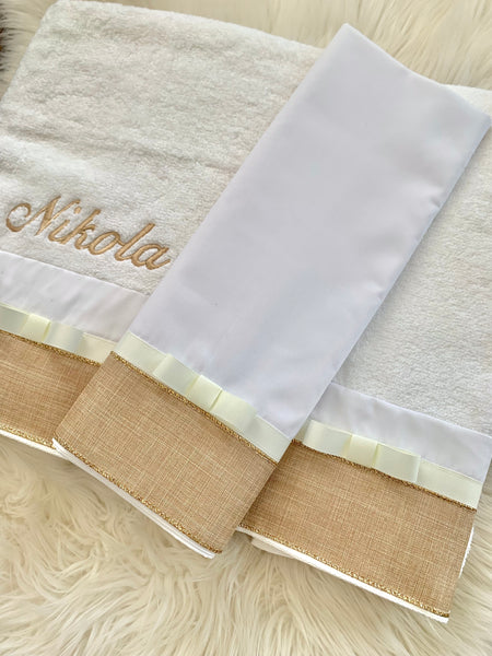Neutral and Ivory Embroidered Ladopano Set