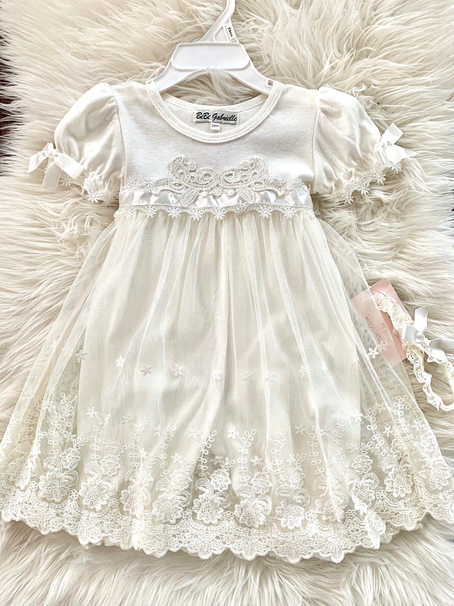 Ivory Lace Cotton Dress with Bloomers