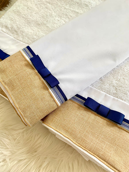 Beige and Navy Striped Ladopano Set
