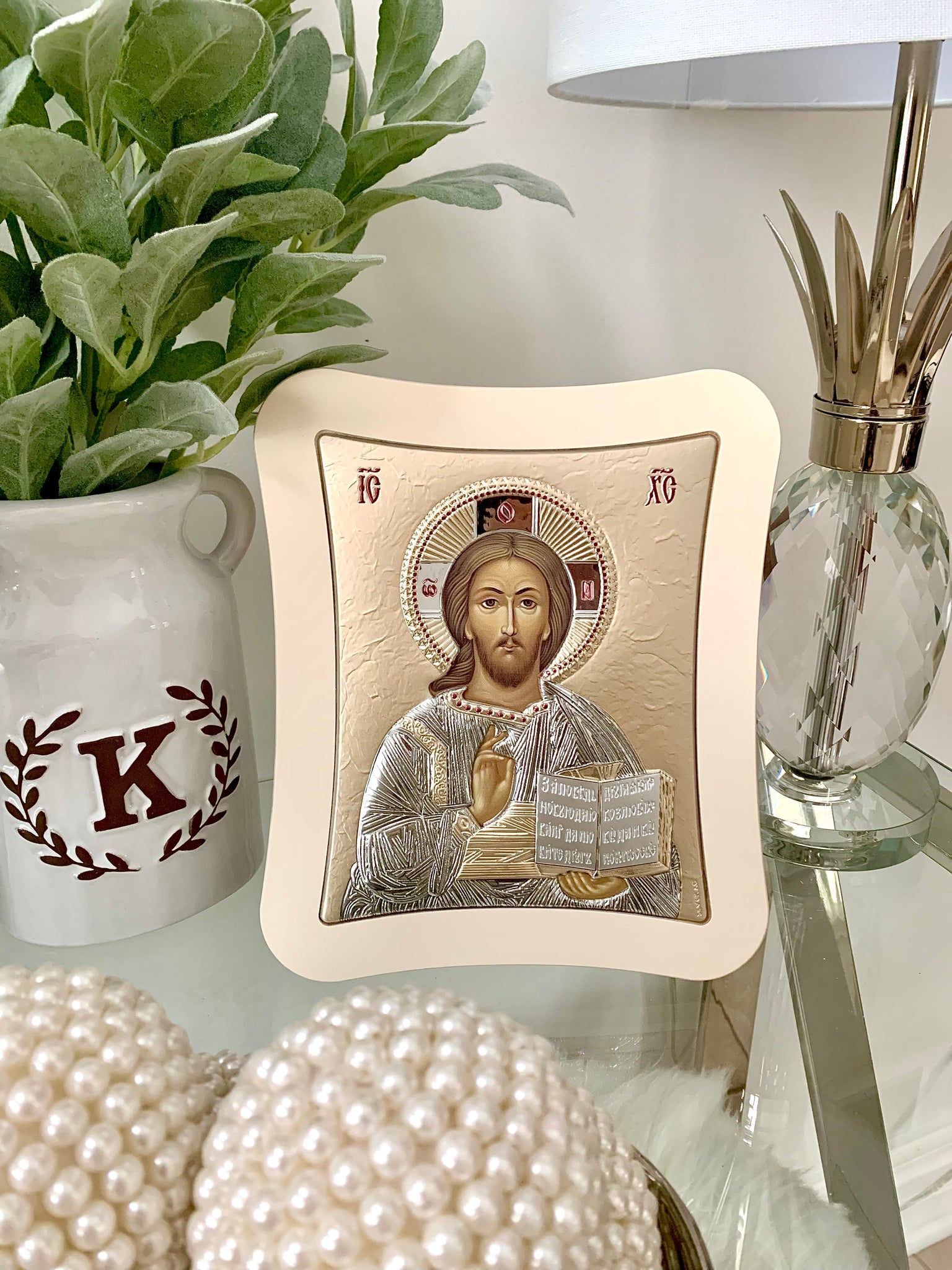 Gold Christ Icon 25 x 21 cm