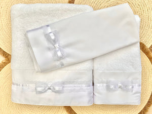 White Lace Bow Ladopano Set
